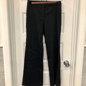 Theory linen wide leg bootcut black pants size 4
